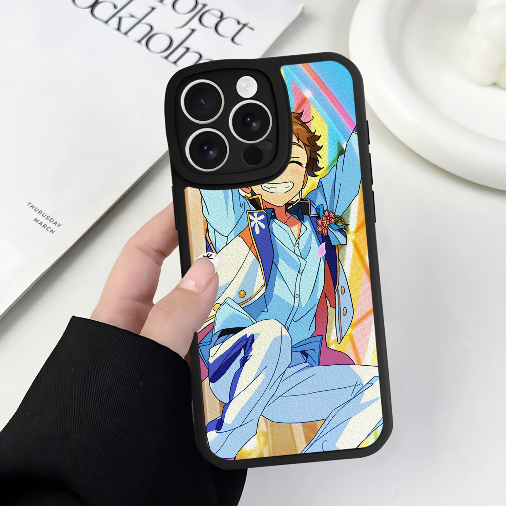 （画像用） あんさんぶるスターズ! Ensemble Stars 【iPhone 16シリーズ対応】シリコンスマホケース（レザー調） 材質：シリコン